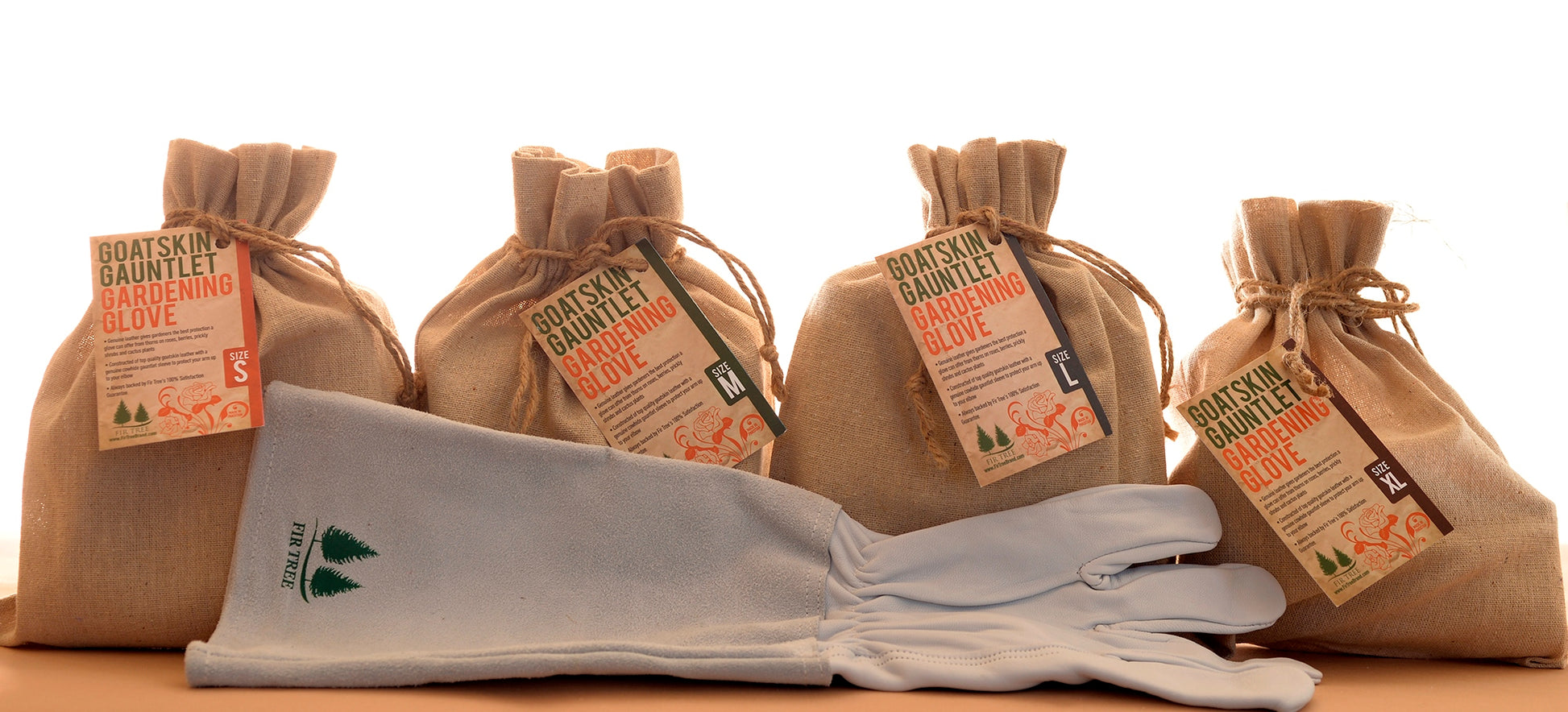 Goatskin Gardening Gloves Gloves Packaged for Gift Giving and Storage Bag